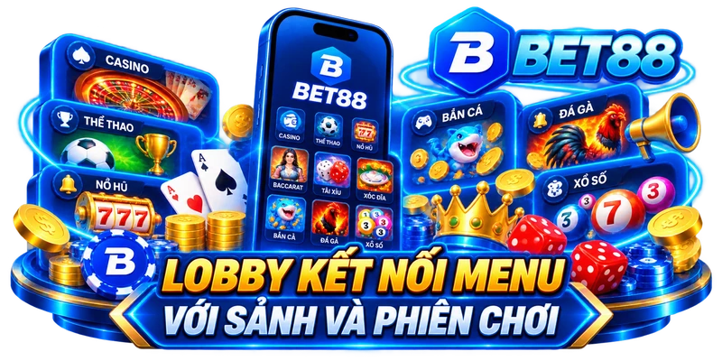 BET88 6 BET88 Lobby Kết Nối Menu Với Sảnh Và Phiên Chơi